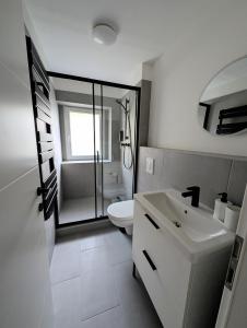 Koupelna v ubytování Haus im Hochtal + 37 fotografií