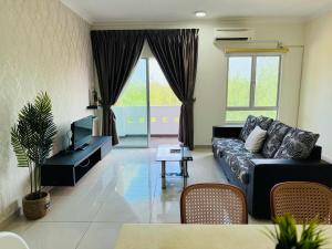 Χώρος καθιστικού στο Desaru Sea View Luxury Suite Private Beach 3 Pax D13A06