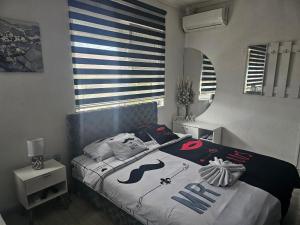 Postel nebo postele na pokoji v ubytování Stan u centru