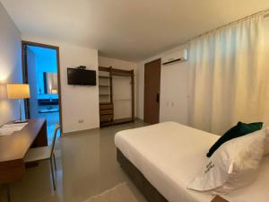 Hotel Soleira客房内的一张或多张床位