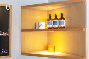 Příslušenství pro přípravu čaje a kávy v ubytování Hotel Residence Asakusa by unito