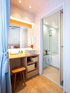 Koupelna v ubytování Hotel Claire Higasa