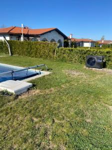 A garden outside Private Villa 102 with heated pool in BlackSeaRama