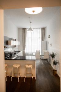Kuchyňa alebo kuchynka v ubytovaní Luxury Modern Designed Oldtown Apartment