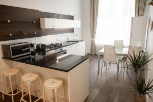 Kuchyňa alebo kuchynka v ubytovaní Luxury Modern Designed Oldtown Apartment