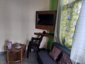 TV a/nebo společenská místnost v ubytování Tree Valley Homestay Chail