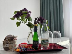 Nápoje v ubytování Ferienwohnung Iridam