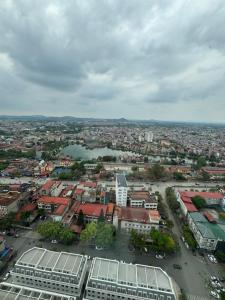 an aerial view of a city with buildings at Thỏ homestay in Bắc Giang