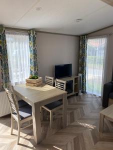 TV a/nebo společenská místnost v ubytování 4 persoons chalet HZ 21