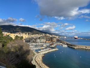 a view of a harbor with boats in the water at Triplex Hyper Centre Bastia Direct Musée et Citadelle in Bastia +7 photos