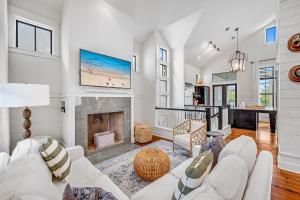 Et opholdsområde på Treetop Cottage