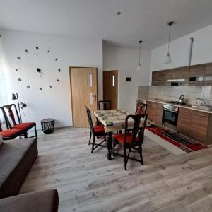 Η κουζίνα ή μικρή κουζίνα στο Apartament nad jeziorem