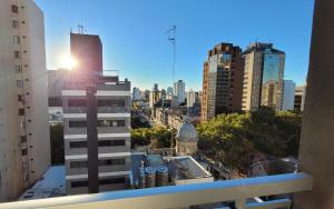 a view of a city skyline from a building at Centrico y muy completo departamento in La Plata
