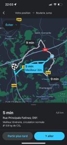 a map of the missile fires on the battlefield at La Petite Maison in La Celle-sous-Gouzon