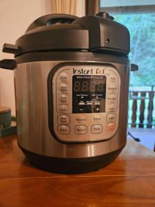 a instant pot sitting on top of a table at Triberg Falls Hideaway - Apartment 35 in Triberg