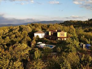 an aerial view of a house in the woods at Bizim Ev in Sapanca