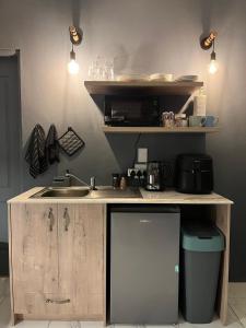 une cuisine avec un évier et un plan de travail dans l'établissement Southern Comfort Guest House, à Bellville