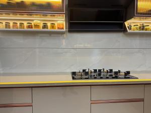 مطبخ أو مطبخ صغير في Luxury 1BR in 4BHK Shared Spaces Vadodara