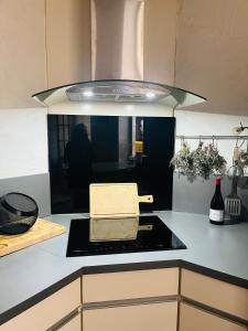 Cuisine ou kitchenette dans l'établissement La maison du Bougainvillier 10 personnes