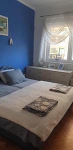 a bedroom with a large bed with a window at Meri in Bar