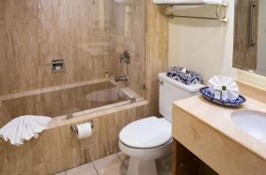 un bagno con un water, una vasca e un lavandino di 2BD Standard Suite at Villa Del Palmar Cabo a Cabo San Lucas
