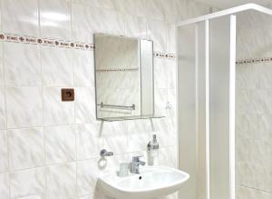 Koupelna v ubytování Hotel Labe