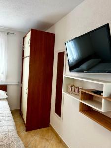 Televízia a/alebo spoločenská miestnosť v ubytovaní Dinka Apartment