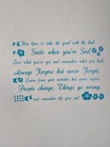 a letter with a poem with flowers on it at LuKa25 GC080 in Saint Osyth