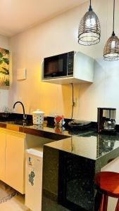 Kuchyň nebo kuchyňský kout v ubytování Flats Chamego