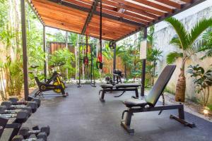 Γυμναστήριο ή/και όργανα γυμναστικής στο Boho Chic Apartment & Pool