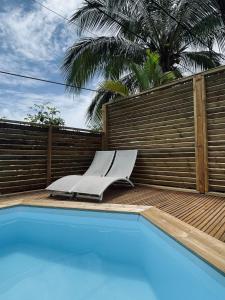 Bassein majutusasutuses Bas de villa F2 clôturé avec jardin au Lamentin või selle lähedal
