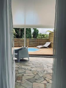 Bassein majutusasutuses Bas de villa F2 clôturé avec jardin au Lamentin või selle lähedal