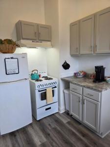 Η κουζίνα ή μικρή κουζίνα στο Beautifully Renovated Downtown 1Bed 1 Bath Apt, Pet Friendly