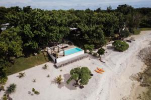 an aerial view of a villa with a swimming pool at South Pacific Memories in Port Vila