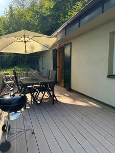 Patio nebo venkovní prostory v ubytování Häuserl am Wald