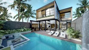 an image of a house with a swimming pool at Seis E Villa 4 Bedroom In Canggu in Badung
