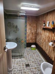 Koupelna v ubytování Moran Guesthouse