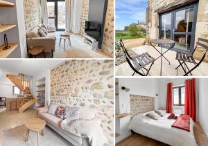 Ένα ή περισσότερα κρεβάτια σε δωμάτιο στο Charmant Duplex Avec Terrasse