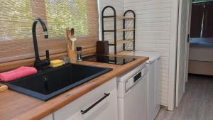 Kuchyň nebo kuchyňský kout v ubytování Angels Garden Hotel