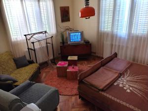 TV a/nebo společenská místnost v ubytování Vila Dina