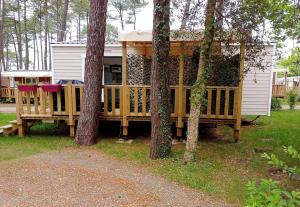 MOBIL HOME à SEIGNOSSE dans les Landes près de la mer外面的花园