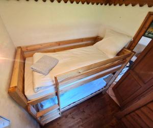 Postel nebo postele na pokoji v ubytování La Ginabelle Vue MontBlanc 4 personnes