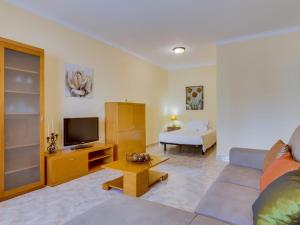 Μια τηλεόραση ή/και κέντρο ψυχαγωγίας στο Apartamento Santa Maria a 500 metros da praia