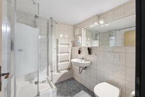 Koupelna v ubytování Hotel Comenius