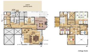 a floor plan of a house at Cottage Roots コテージルーツ in Hida +125 photos