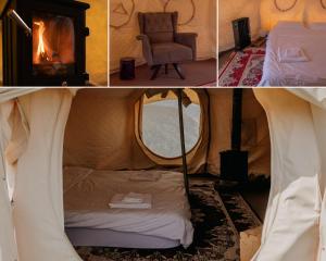 Postel nebo postele na pokoji v ubytování Glamping Tago
