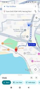 a screenshot of a google maps page with a red dot at Topla in Herceg-Novi +7 photos