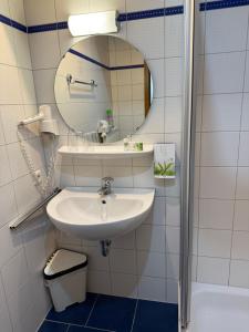 Koupelna v ubytování Hotel Schweizerblick