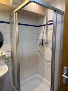 Koupelna v ubytování Hotel Schweizerblick