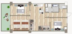 a floor plan of a room with at Stunning luxury APT with balcony in Tokyo Shinjuku Kabukicho in Tokyo +61 photos